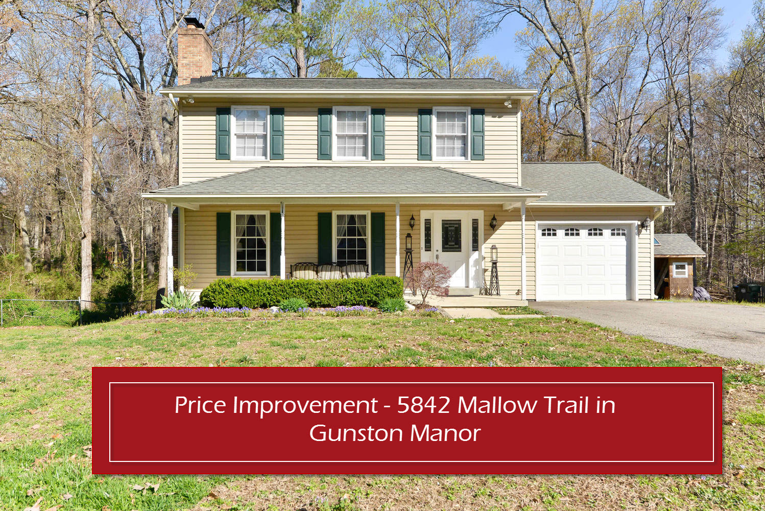 Price Reduced for 5842 Mallow Trail In Mason Neck
