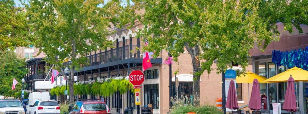 Downtown Pensacola on Palafox Street