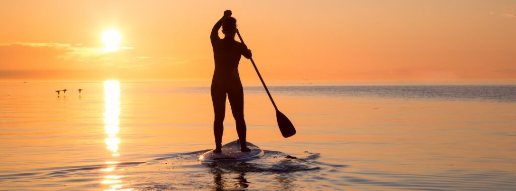Paddle boarding during Spring Break on the Gulf Coast