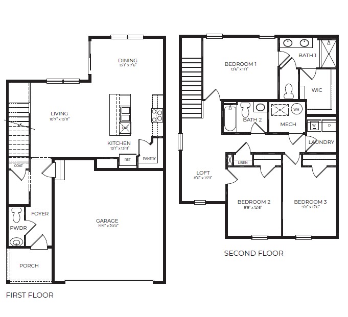Loganberry Village, Cabral model floor plan