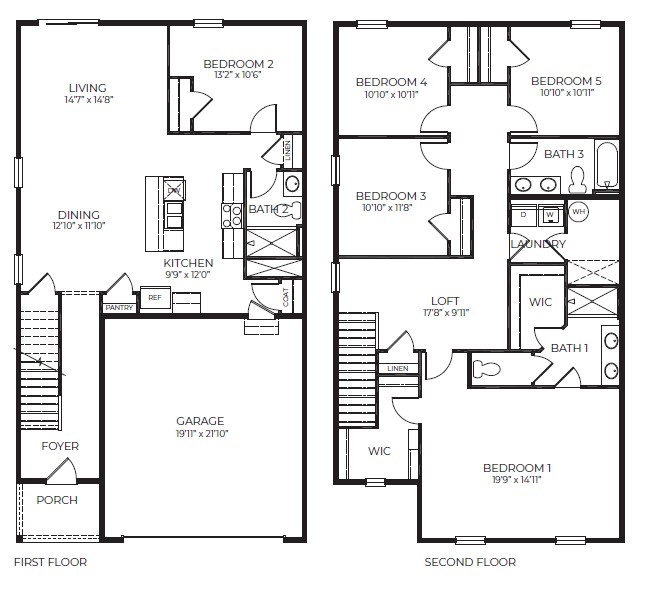 Loganberry Village, Elm model floor plan