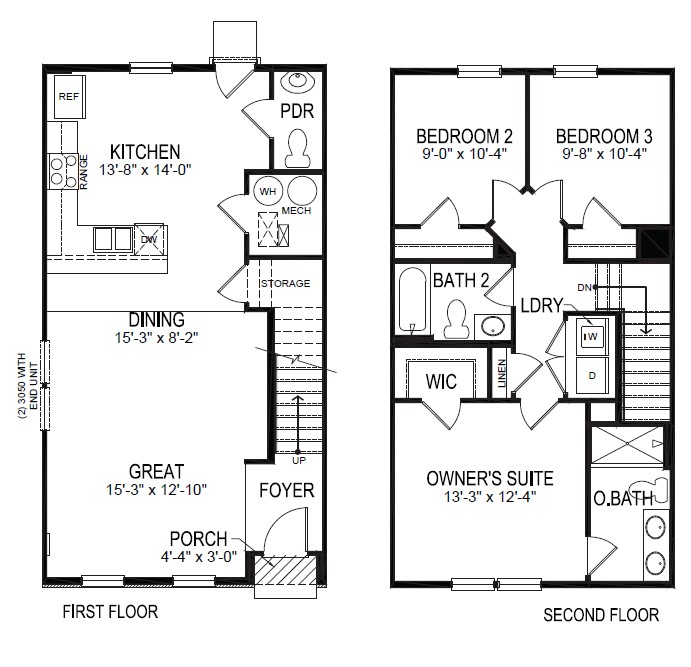 Loganberry Village, Jefferson model floor plan