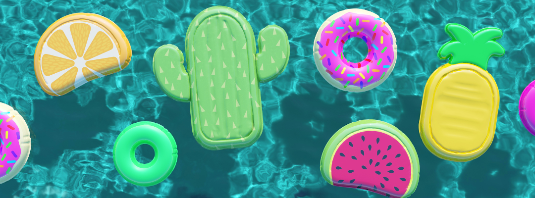 pool with floats