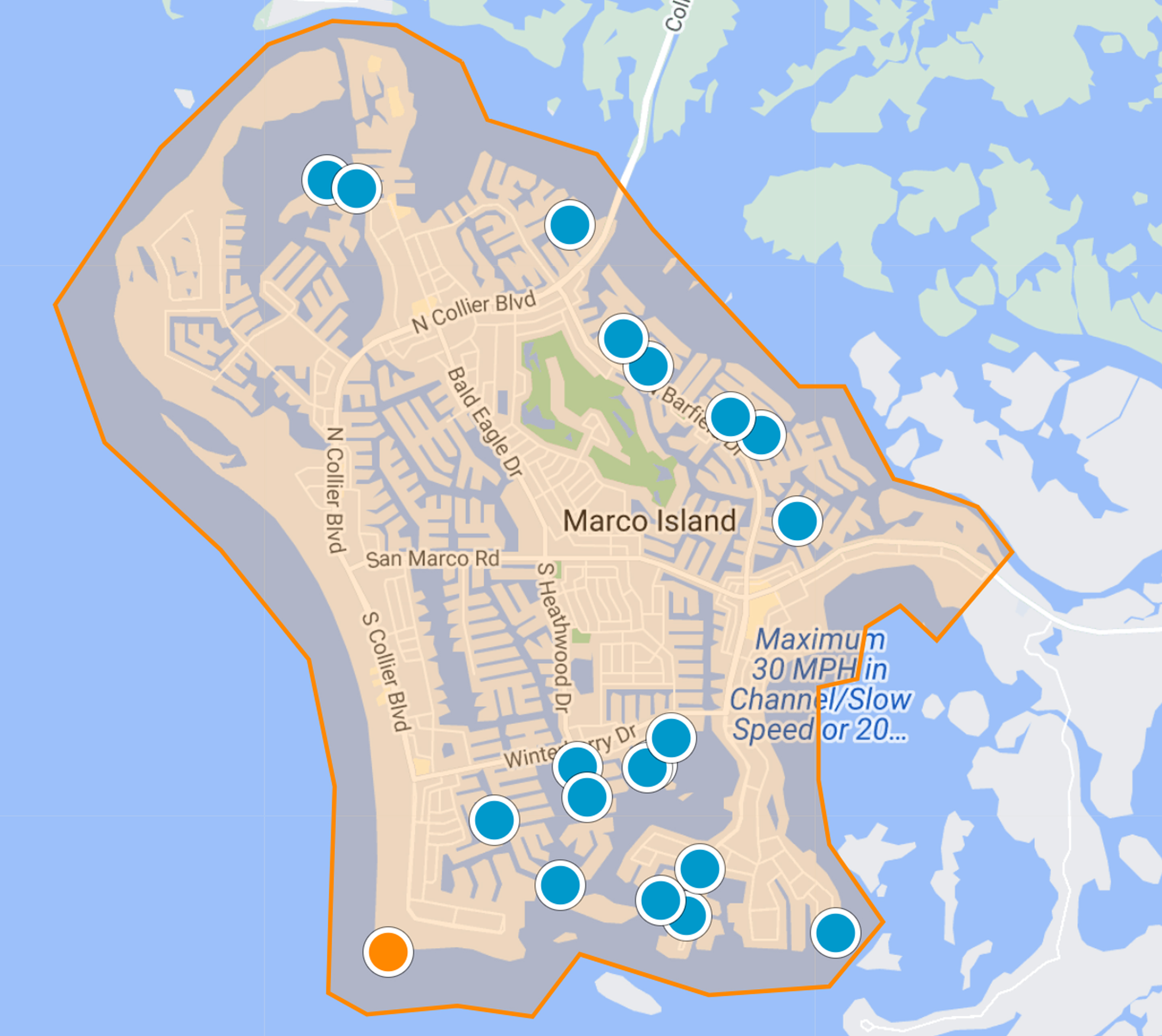 Dockside Marco Island Smokehouse Bay condominium map search