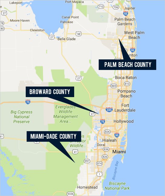 Find your next home in Miami-Dade, Broward, and Palm Beach Counties