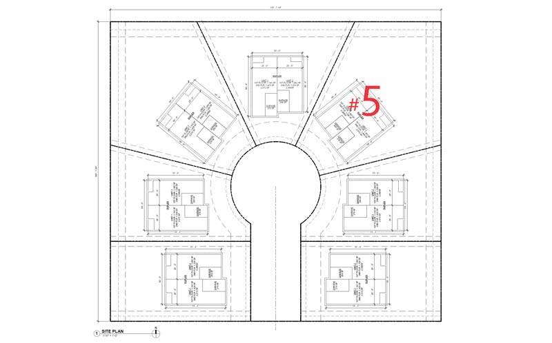 land lot diagram - cul de sac