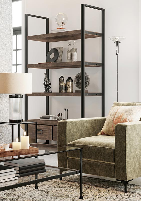 luxury living room with modern furniture