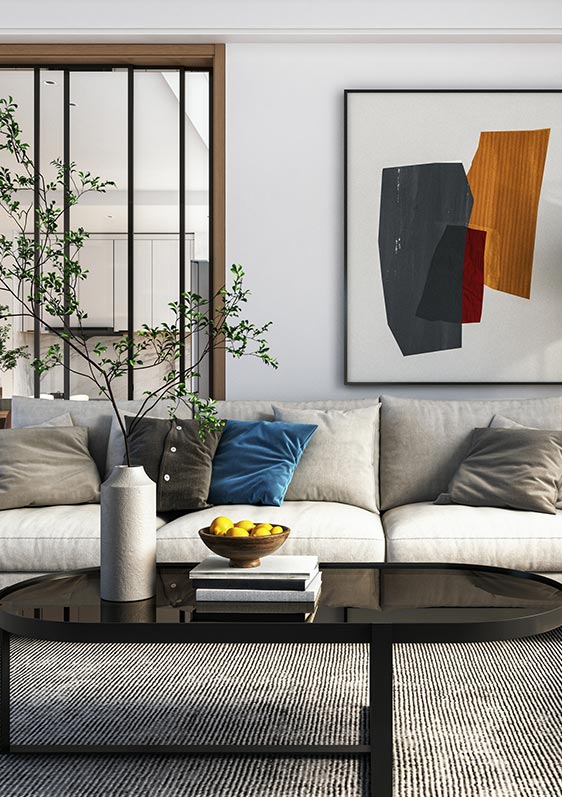 modern living room interior single family home in denver