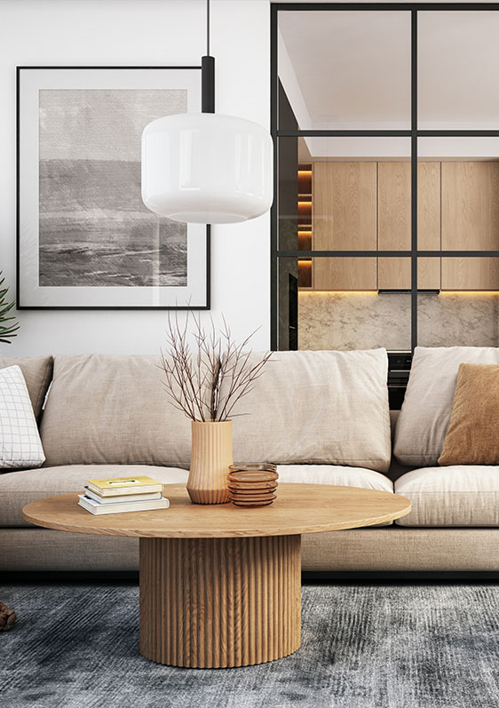 plush living room in modern denver co home
