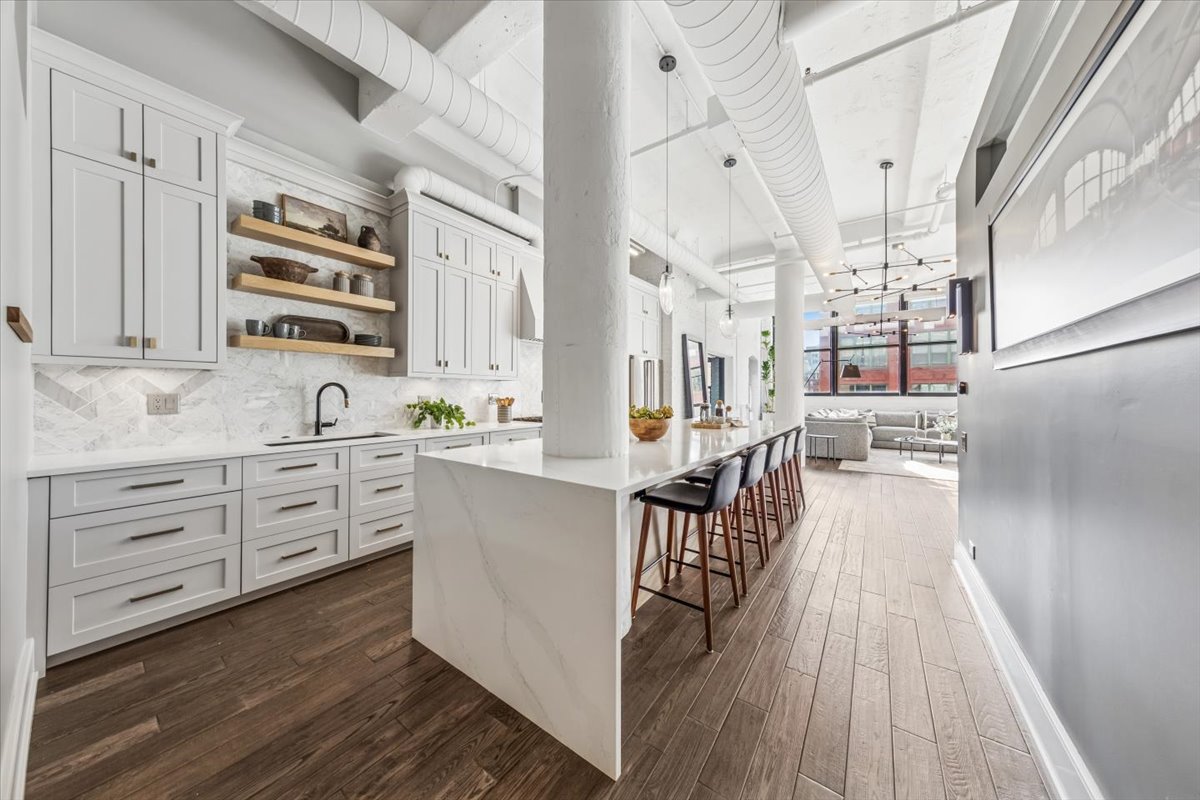 Modern luxury kitchen renovation in downtown Chicago condo