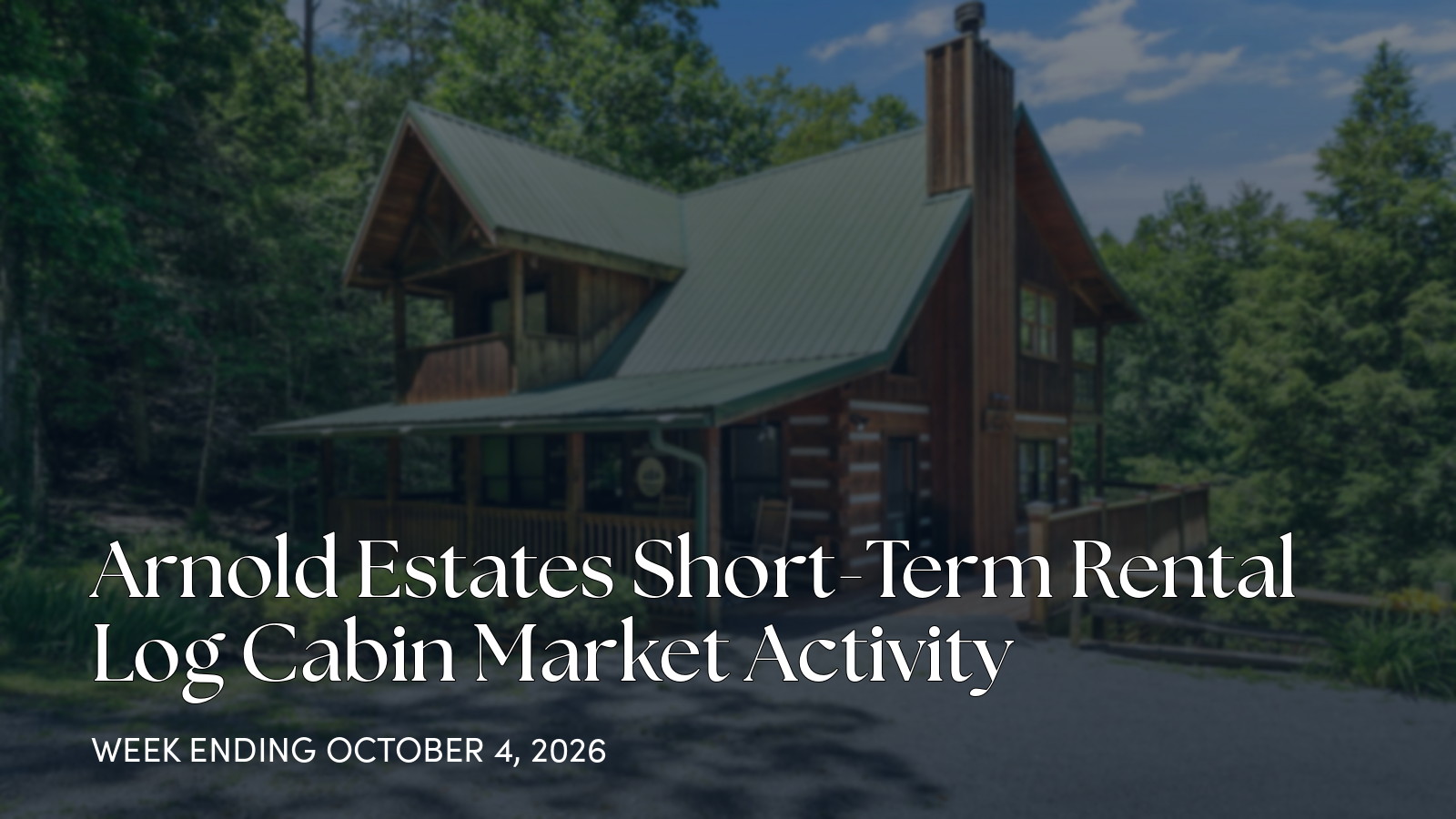 Arnold Estates Weekly Market Update: One Active Cabin Price Reduction for the week ending October 4, 2026