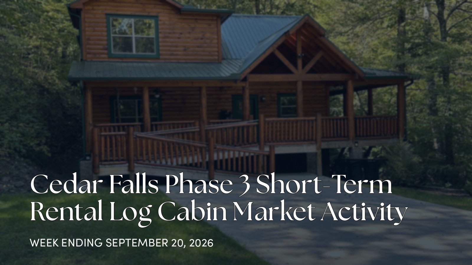 Cedar Falls Phase 3 Weekly Market Update for the week ending September 20, 2026