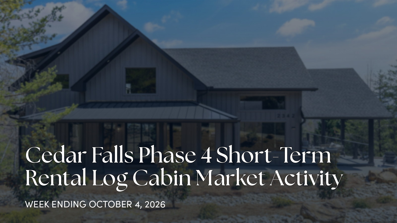 Cedar Falls Phase 4 Market Update: One Active Price Change for the week ending October 4, 2026