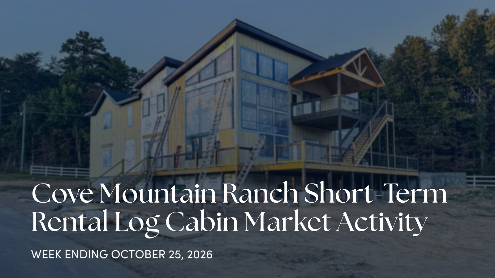 Cove Mountain Ranch Weekly Cabin Market Update for the week ending October 25, 2026