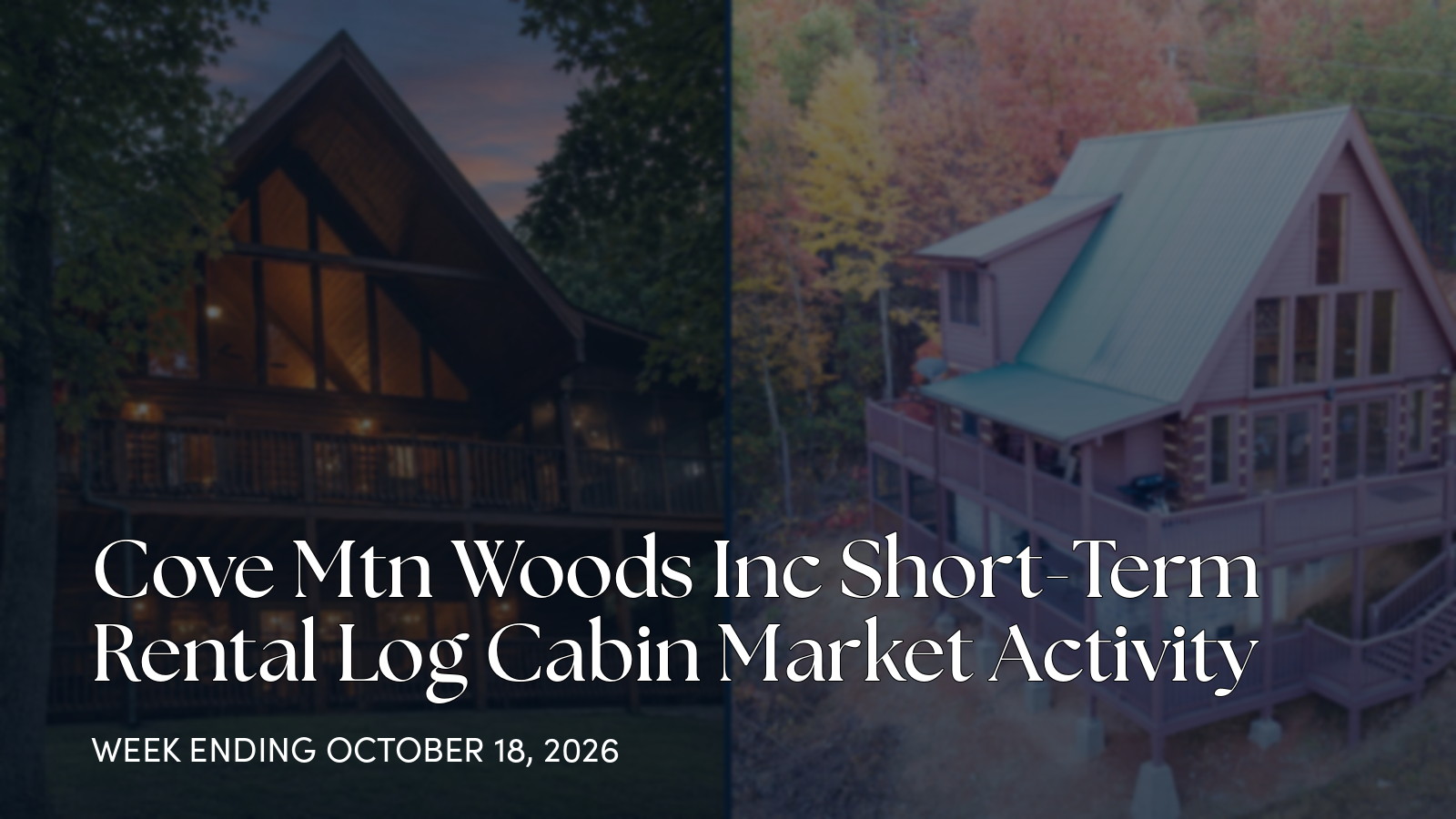 Cove Mtn Woods Inc Weekly Real Estate Update: Two Listings Move to Pending for the week ending October 18, 2026