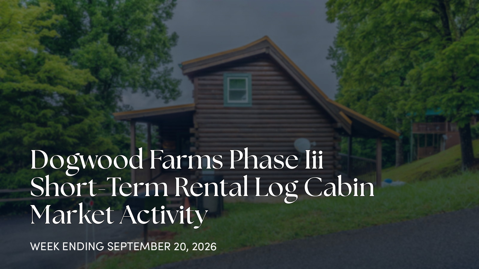 Dogwood Farms Phase III Weekly Market Update: One Closing at $447,500 for the week ending September 20, 2026