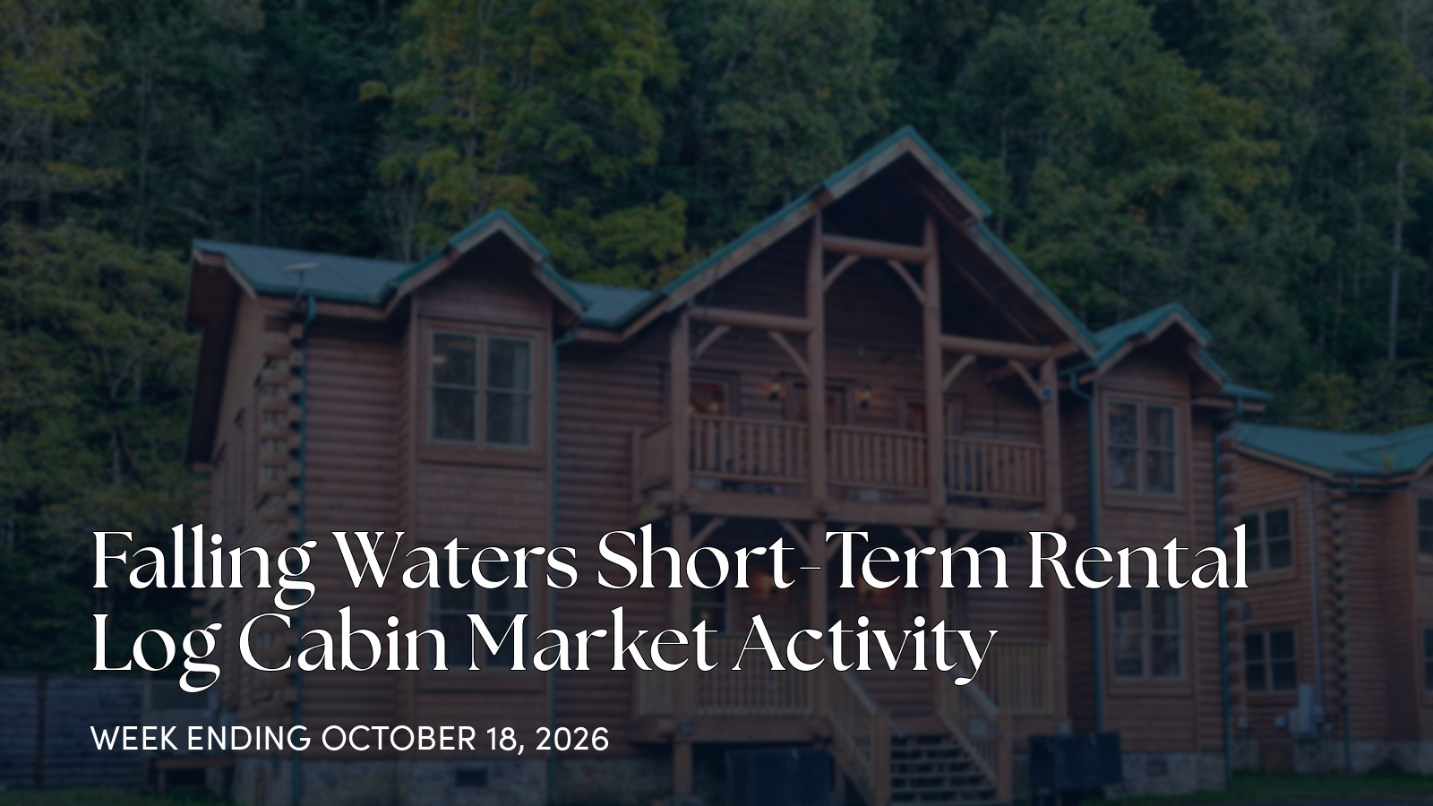 Falling Waters Weekly Market Update: 8-Bed Creekfront Lodge Hits the Market for the week ending October 18, 2026