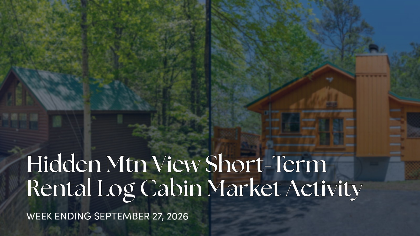 Hidden Mtn View Cabin Market Update: One Closing and One Price Cut for the week ending September 27, 2026
