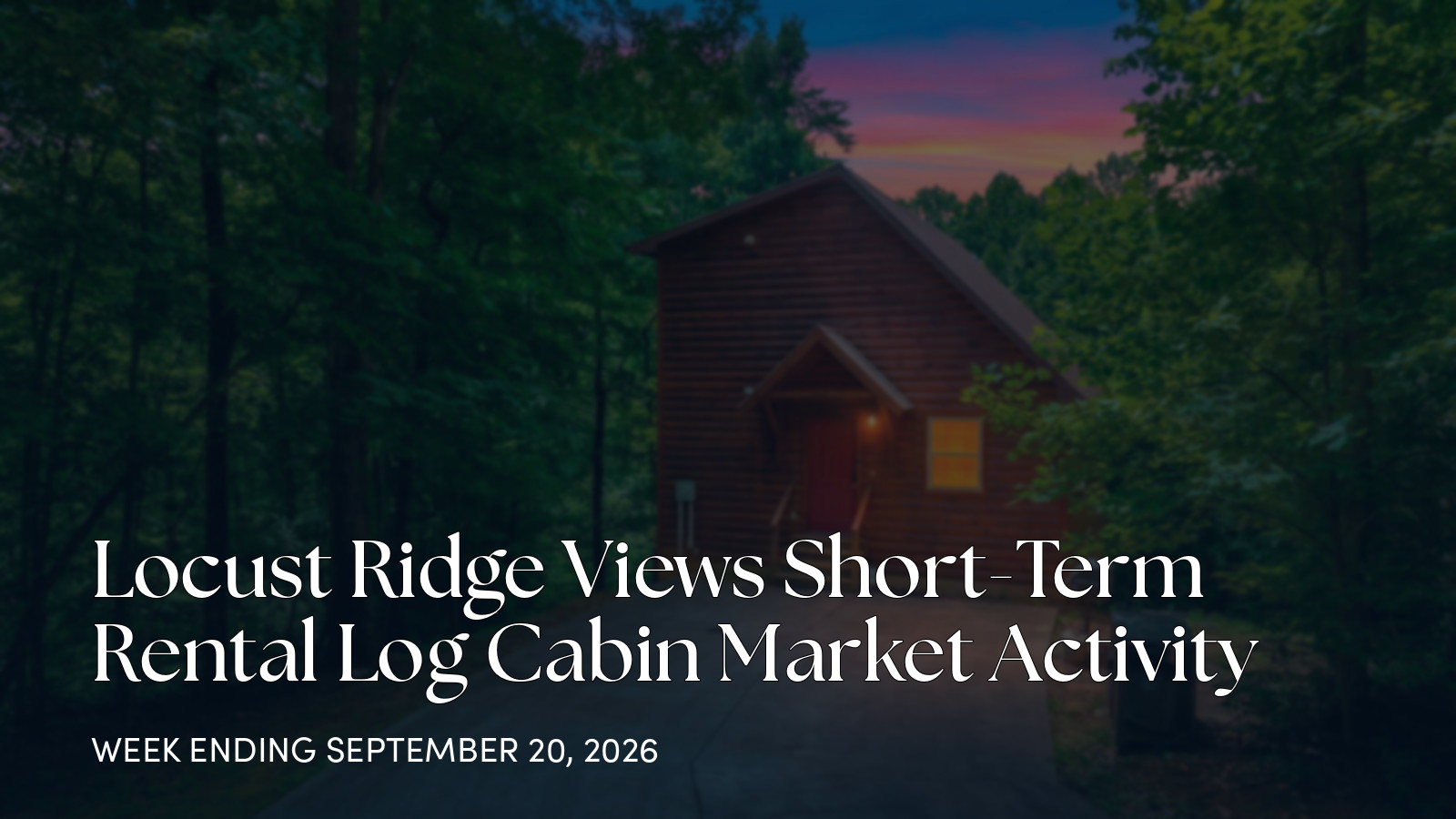 Locust Ridge Views Weekly Market Update: One Closed Sale for the week ending September 20, 2026