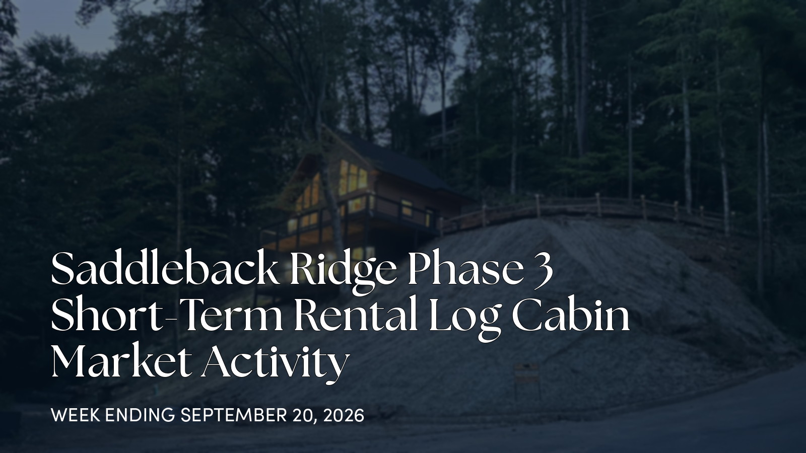Saddleback Ridge Phase 3 Weekly Real Estate Market Update for the week ending September 20, 2026
