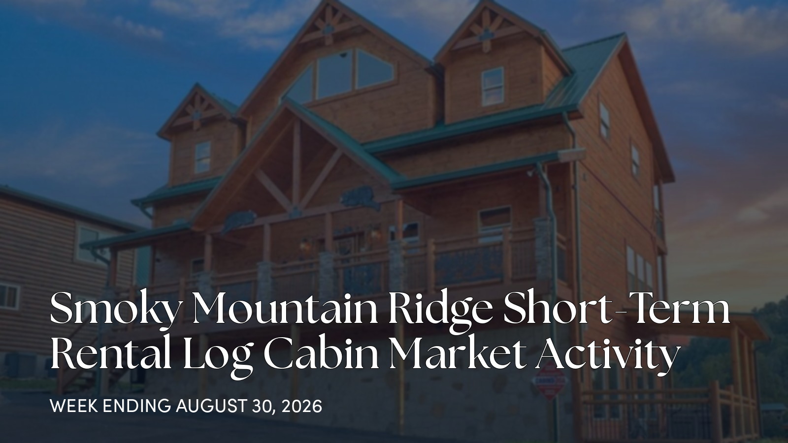 Smoky Mountain Ridge Weekly Market Update: One Price Reduction for the week ending August 30, 2026