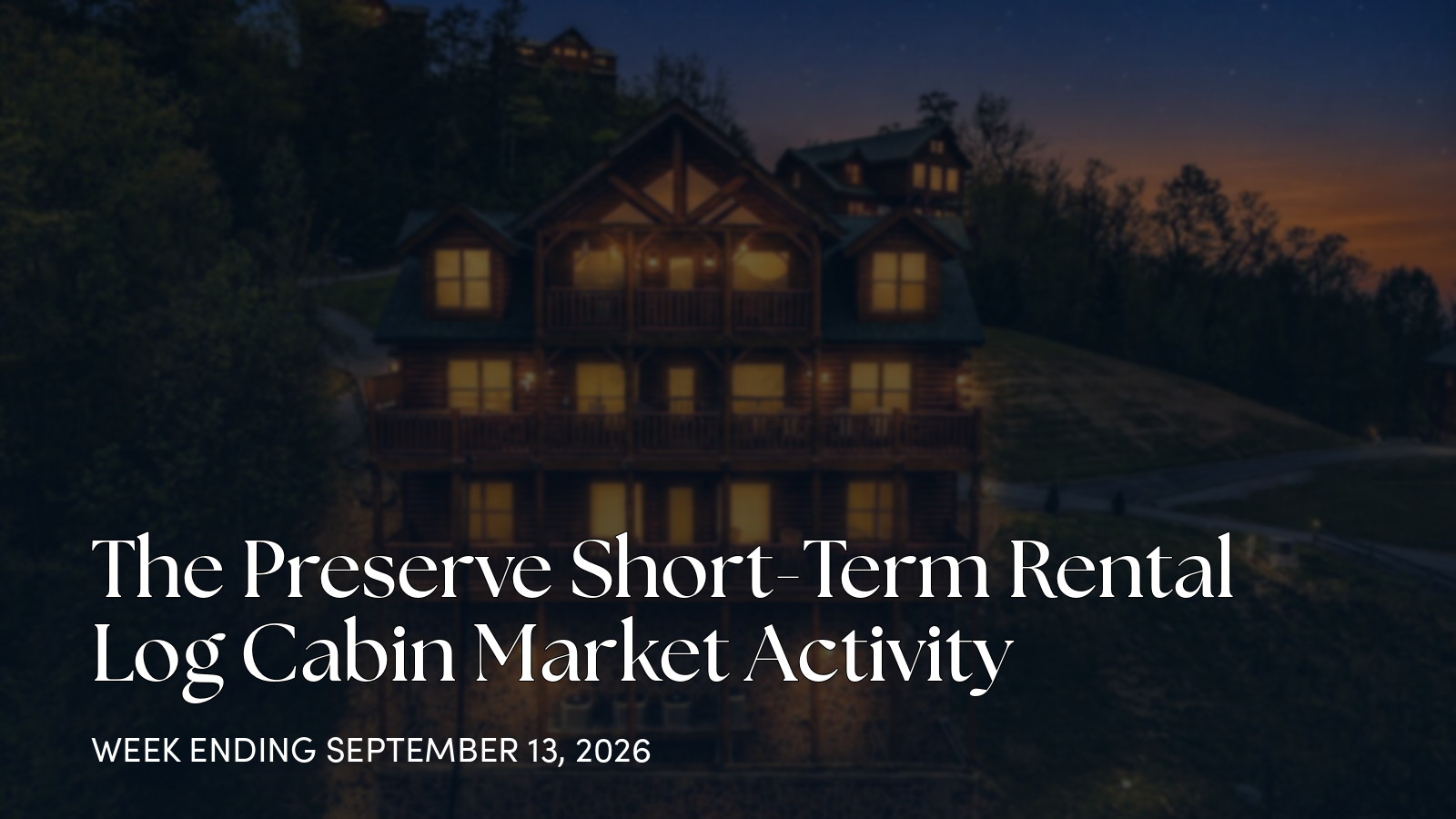 The Preserve Market Update: One Closed Sale This Week for the week ending September 13, 2026