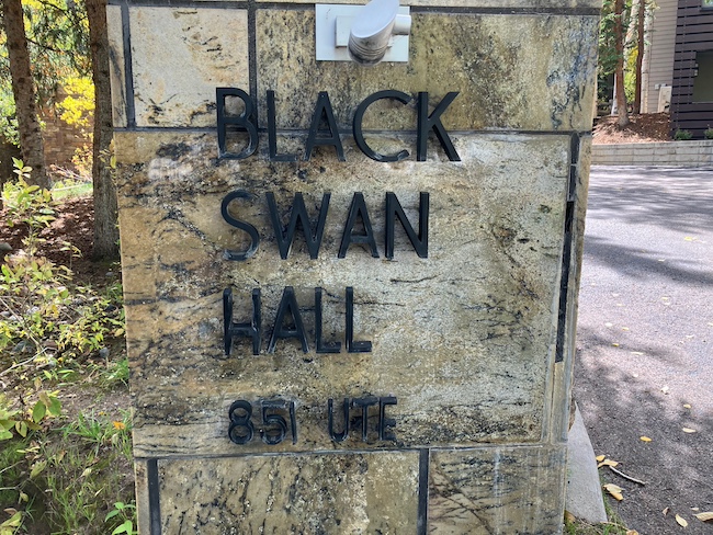 Black Swan Hall Sign