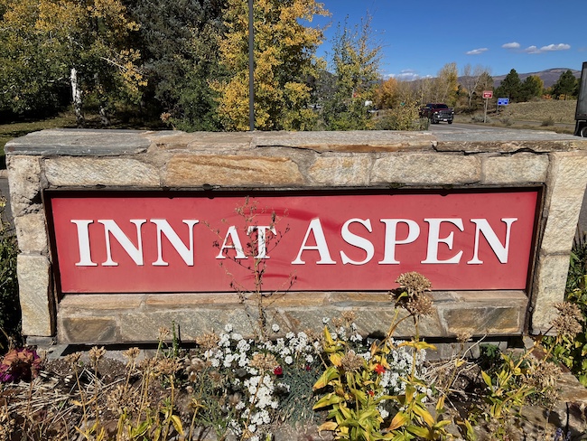 Inn at Aspen Sign on Highway 82 in Aspen