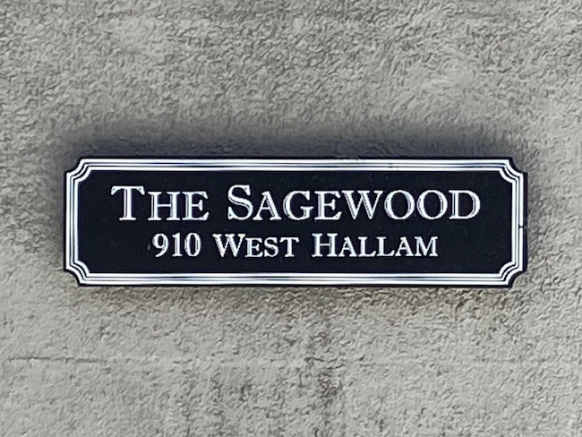 The Sagewood Sign in Aspen's West End