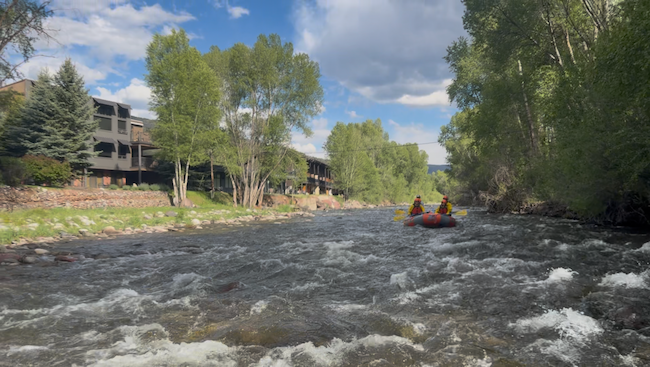 Arriving in Basalt from the River