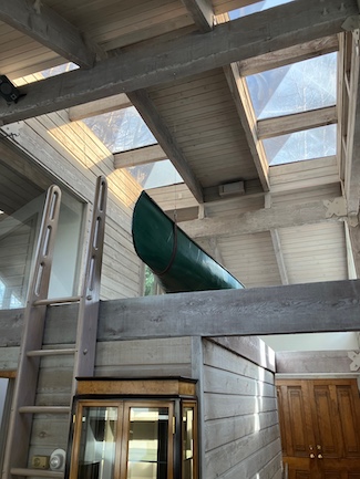 Aspen Home with Canoe in Living Room