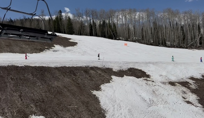 Brown Patches While Skiing Snowmass in March 2026