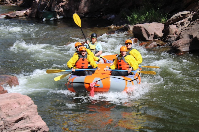 Chris Guiding Us Down the Roaring Fork
