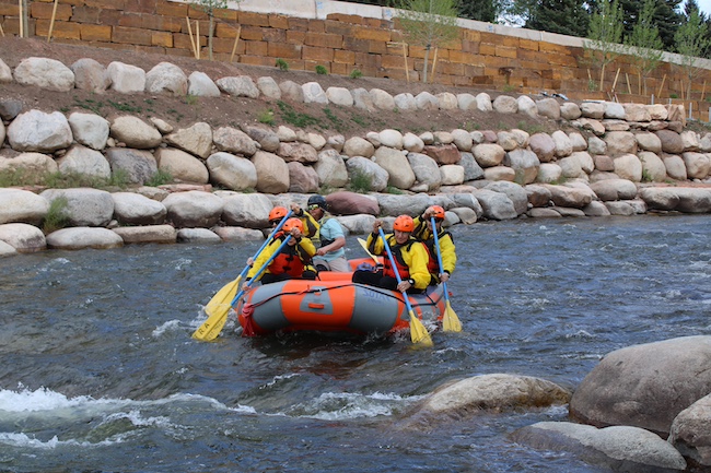 Paddling Reach in River Rafting