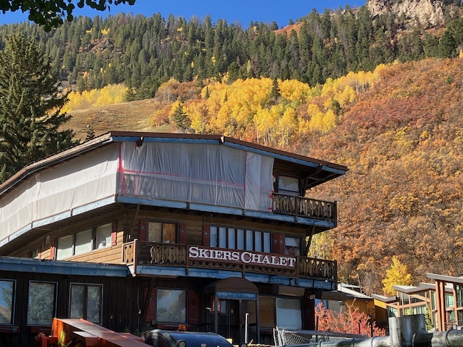 Skiers Chalet Building for Future Restaurant