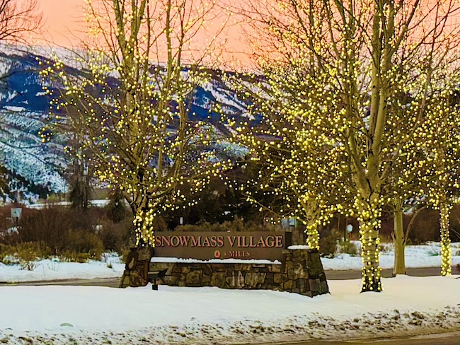 Snowmass Village Winter Sunset