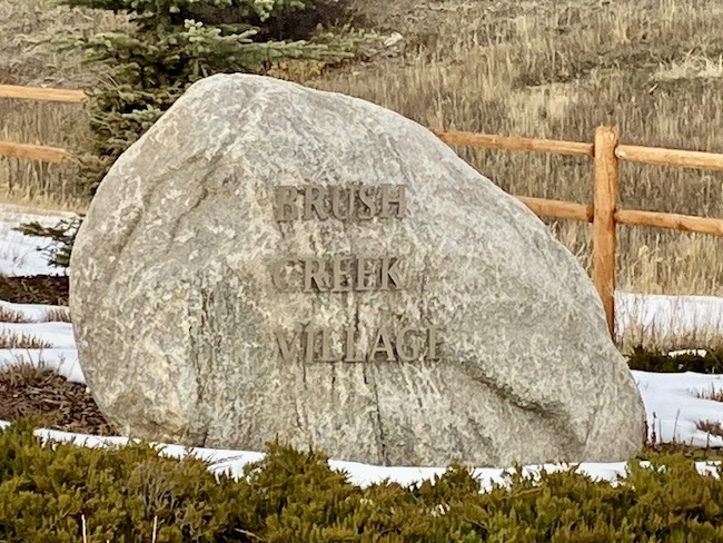 Brush Creek Village Sign in Aspen