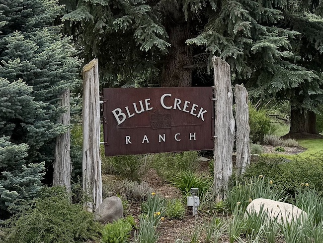 Blue Creek Ranch Sign