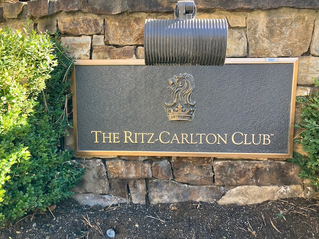 Ritz Carlton Club Sign