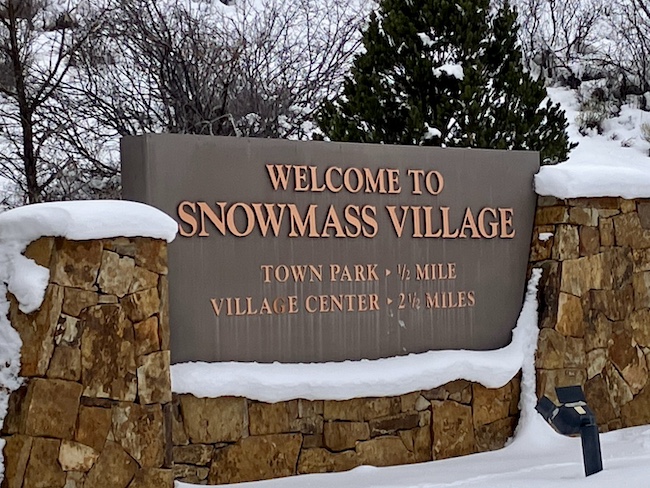 Entrance Sign to Snowmass Village