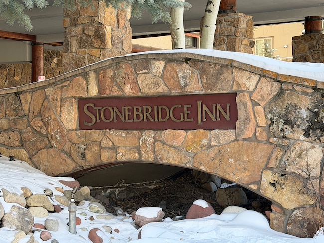 Stonebridge Inn Entry Sign in Snowmass Village
