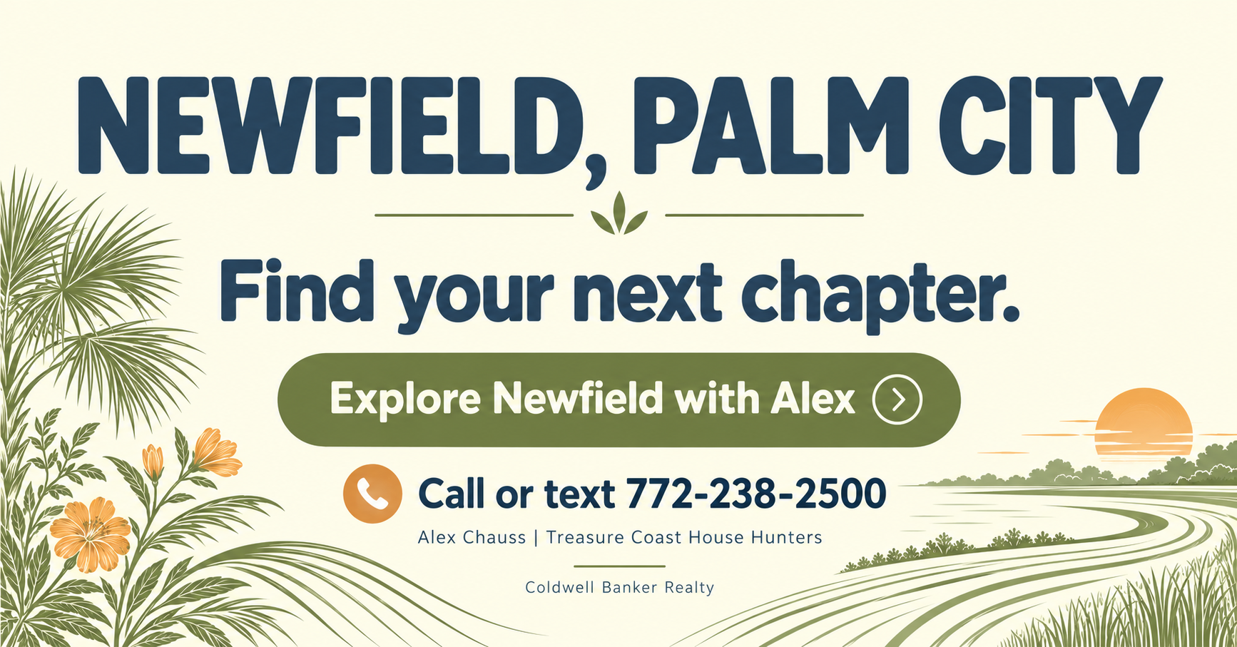 Explore Newfield with Alex. Call or text 772-238-2500.