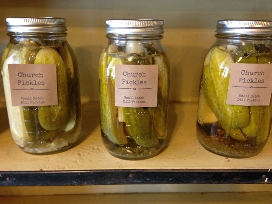 Church Pickles are not part of a new Baptist tradition but named after Hye Market’s Chef Church….