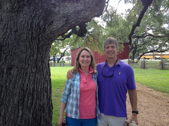 Mary and Rob in the “yard” at the LBJ Boyhood Home.