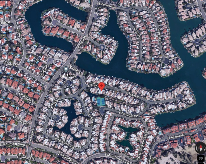10109 E Topaz Drive - Map view
