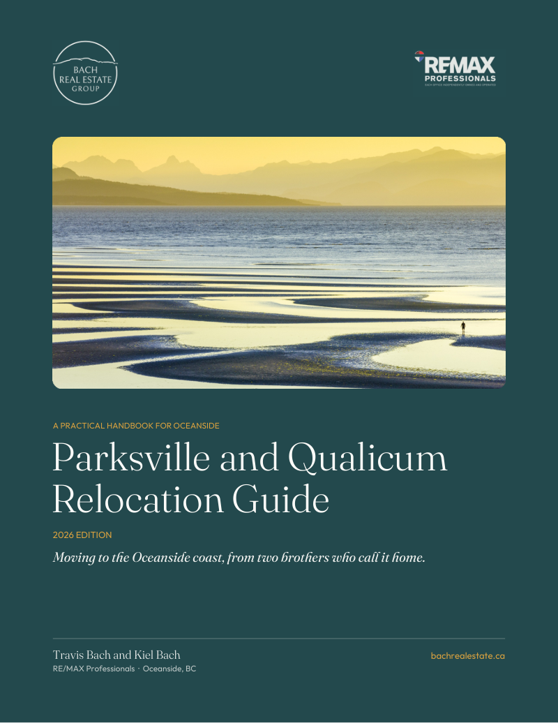 Parksville and Qualicum Relocation Guide cover, 2026 edition