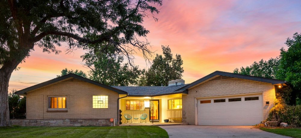 Twilight exterior of 3863 Allison Circle in Wheat Ridge
