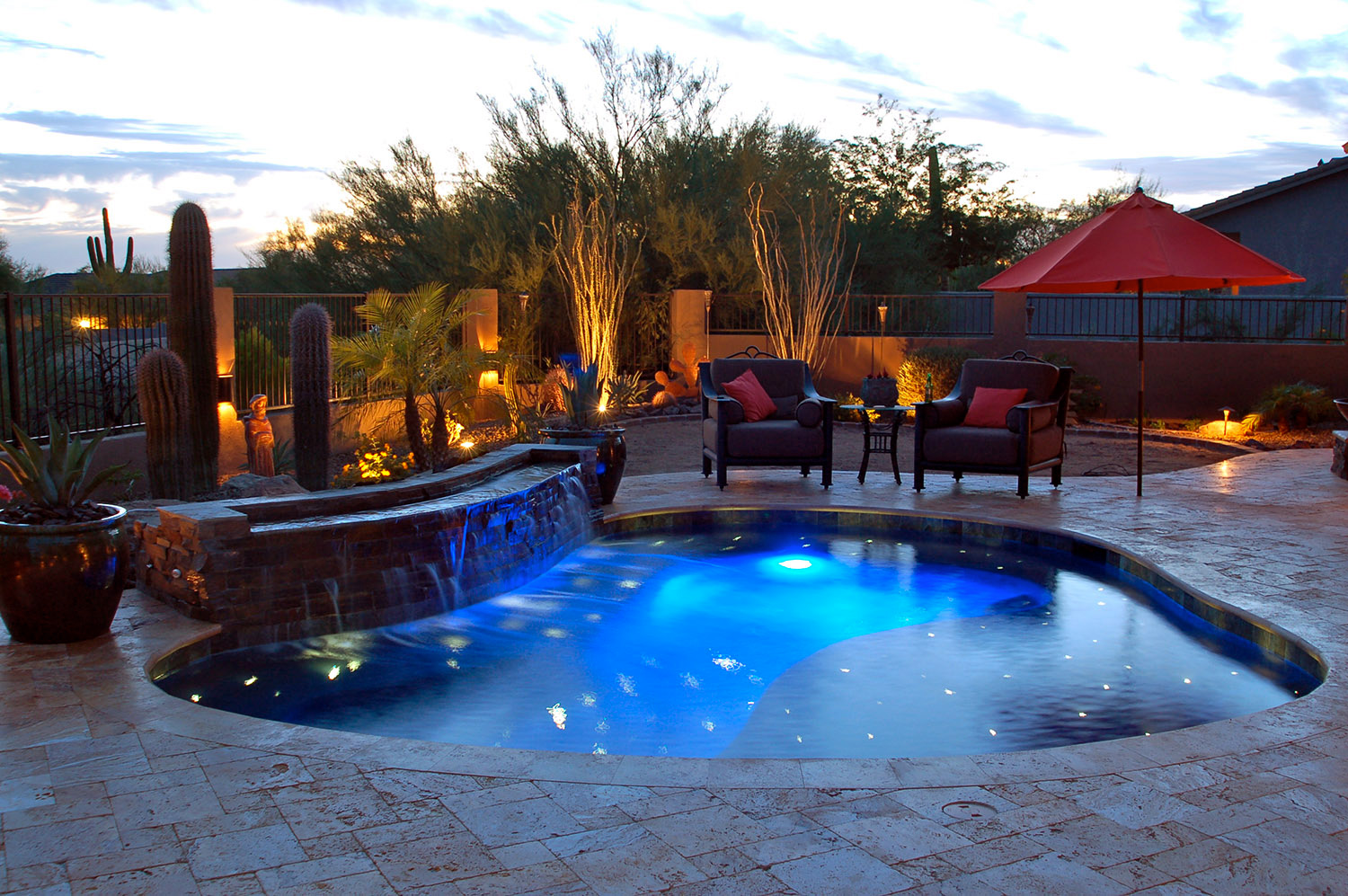 Custom spool built by Sonoran Waters for Paradise Valley home