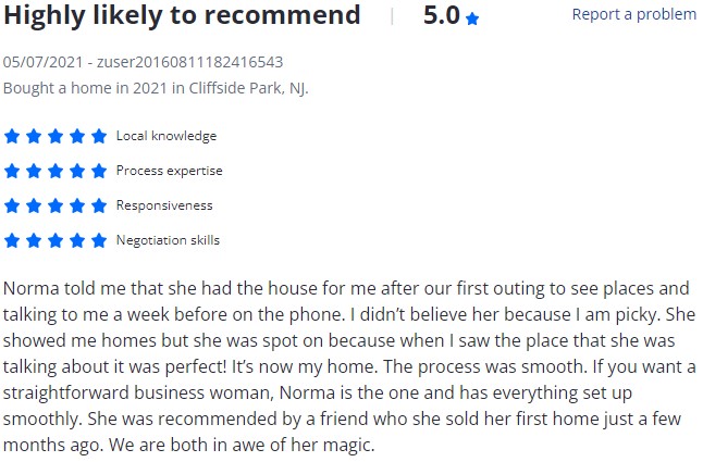 Norma Bonilla Reviews - Bergen County Sales 11