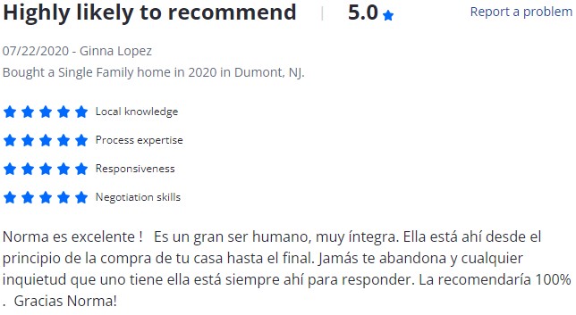 Norma Bonilla Reviews - Bergen County Sales 24
